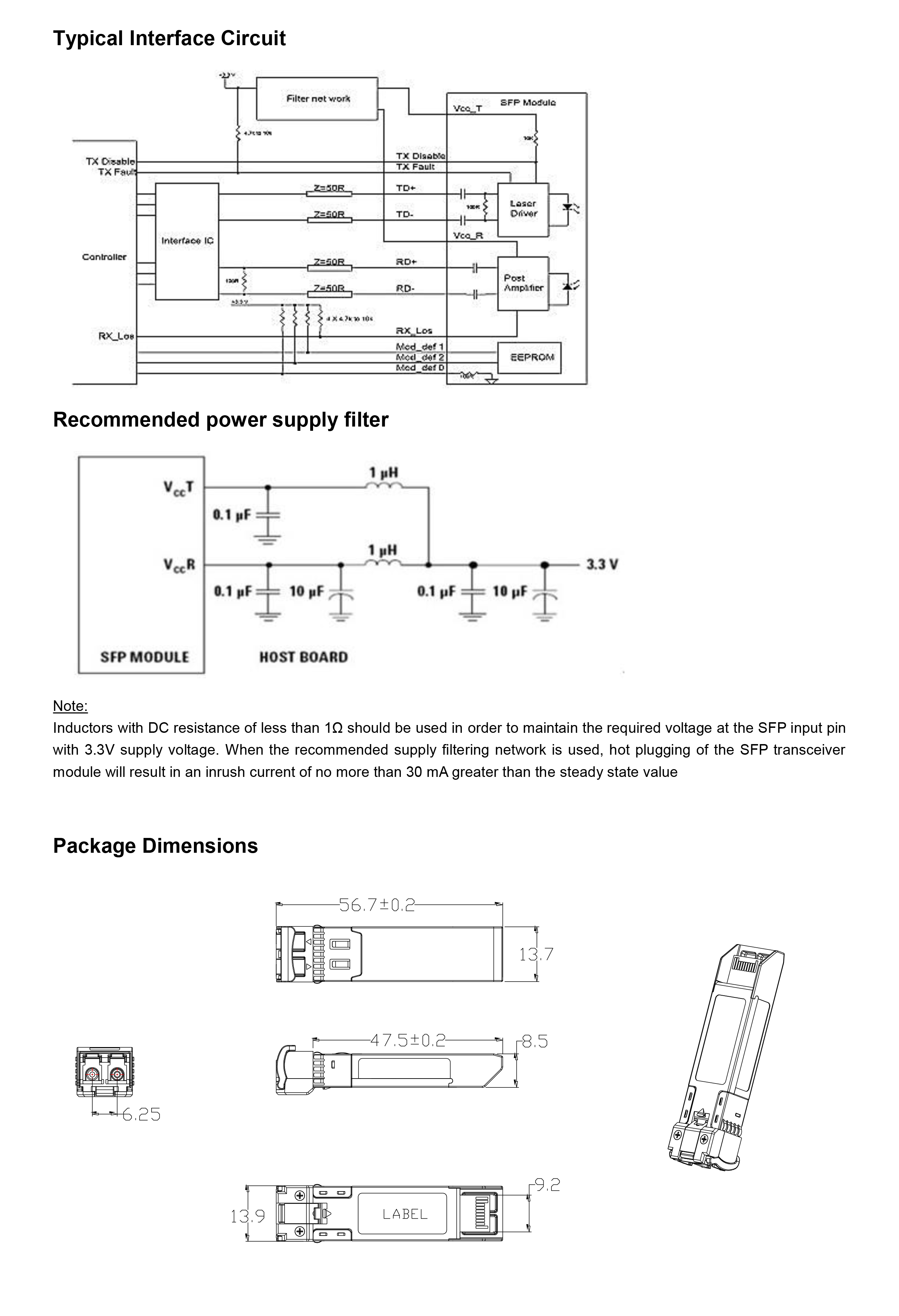 SFP-10G系列 Transceiver Modules 1埠10G光纖SFP+模組 LY-7832LC